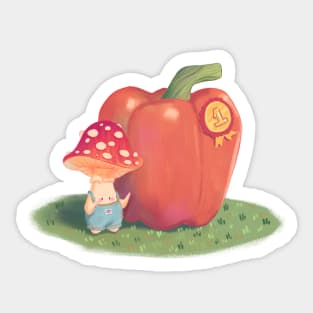 Farmer Mushroom Sticker